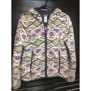 NWOT Patagonia Womens Deep Pile Aztec Retro X Fleece Cardigan Hoodie Jacket MED